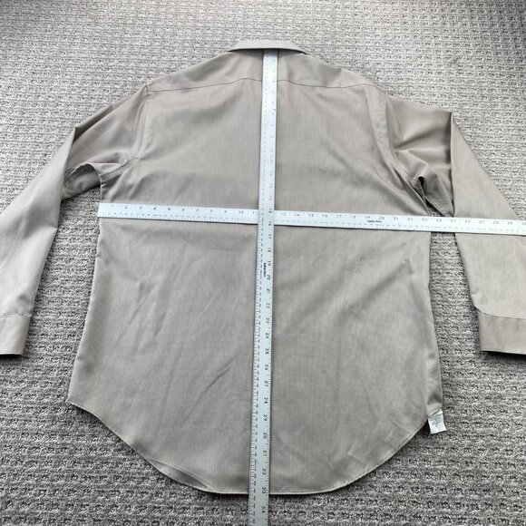 Calvin Klein Formal Dress Shirt Men Size 16.5 32/33 Slim Fit Non-Iron Button Up - Picture 7 of 9